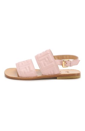 Детские кожаные босоножки FENDI розового цвета по цене 27450 руб., арт. JMR309/AAE2/32-39 | Фото 2 Детские кожаные босоножки FENDI розового цвета, арт. JMR309/AAE2/32-39 | Фото 2
