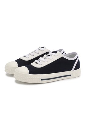 Детские кеды EMPORIO ARMANI синего цвета по цене 15150 руб., арт. XYX011/X0T29/35-40 | Фото 1 Детские кеды EMPORIO ARMANI синего цвета, арт. XYX011/X0T29/35-40 | Фото 1