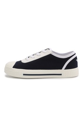 Детские кеды EMPORIO ARMANI синего цвета по цене 15150 руб., арт. XYX011/X0T29/35-40 | Фото 2 Детские кеды EMPORIO ARMANI синего цвета, арт. XYX011/X0T29/35-40 | Фото 2