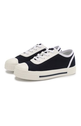 Детские кеды EMPORIO ARMANI синего цвета по цене 13050 руб., арт. XYX011/X0T29/28-34 | Фото 1 Детские кеды EMPORIO ARMANI синего цвета, арт. XYX011/X0T29/28-34 | Фото 1