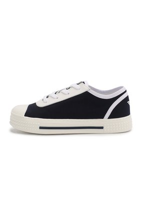 Детские кеды EMPORIO ARMANI синего цвета по цене 13050 руб., арт. XYX011/X0T29/28-34 | Фото 2 Детские кеды EMPORIO ARMANI синего цвета, арт. XYX011/X0T29/28-34 | Фото 2
