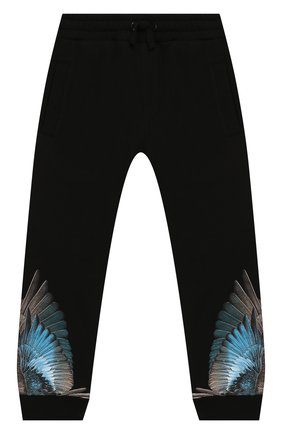 Детские хлопковые джоггеры MARCELO BURLON KIDS OF MILAN черного цвета по цене 14500 руб., арт. 20E/B/MB/3001/0020/2-6Y | Фото 1 Детские хлопковые джоггеры MARCELO BURLON KIDS OF MILAN черного цвета, арт. 20E/B/MB/3001/0020/2-6Y | Фото 1