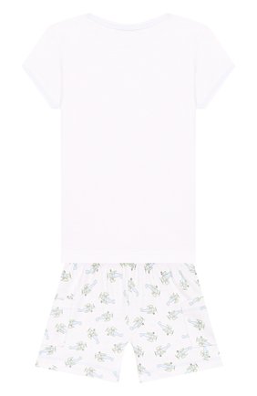 Детский хлопковая пижама MAGNOLIA BABY голубого цвета по цене 3450 руб., арт. 597-102P-LB | Фото 2 Детский хлопковая пижама MAGNOLIA BABY голубого цвета, арт. 597-102P-LB | Фото 2 (Материал внешний: Хлопок; Рукава: Короткие)