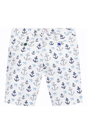 Детские хлопковые шорты BARONIO KIDS белого цвета по цене 6450 руб., арт. S20800-G0LDSH | Фото 2 Детские хлопковые шорты BARONIO KIDS белого цвета, арт. S20800-G0LDSH | Фото 2