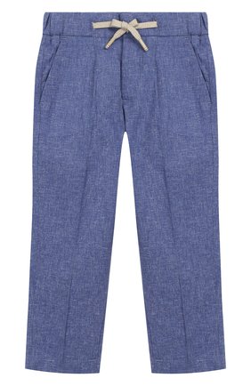 Детские хлопковые брюки BARONIO KIDS синего цвета по цене 7995 руб., арт. S2050-SN0W | Фото 1 Детские хлопковые брюки BARONIO KIDS синего цвета, арт. S2050-SN0W | Фото 1