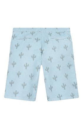 Детские хлопковые шорты BARONIO KIDS голубого цвета по цене 7430 руб., арт. S1881-SN0WSH | Фото 2 Детские хлопковые шорты BARONIO KIDS голубого цвета, арт. S1881-SN0WSH | Фото 2