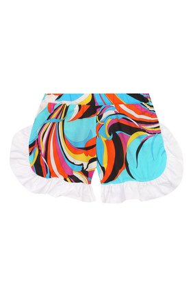 Детские хлопковые шорты EMILIO PUCCI бирюзового цвета по цене 15950 руб., арт. 9M6059/MC720/10-14 | Фото 1 Детские хлопковые шорты EMILIO PUCCI бирюзового цвета, арт. 9M6059/MC720/10-14 | Фото 1