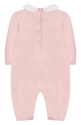 Детский хлопковый комбинезон FENDI розового цвета по цене 43450 руб., арт. BUL034/A3TE/3M-9M | Фото 2 Детский хлопковый комбинезон FENDI розового цвета, арт. BUL034/A3TE/3M-9M | Фото 2