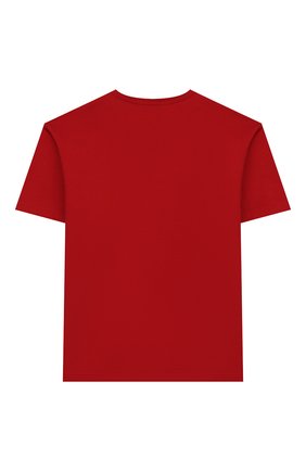Детская хлопковая футболка DOLCE & GABBANA красного цвета по цене 10450 руб., арт. L4JTAU/G7VZV/2-6 | Фото 2 Детская хлопковая футболка DOLCE & GABBANA красного цвета, арт. L4JTAU/G7VZV/2-6 | Фото 2