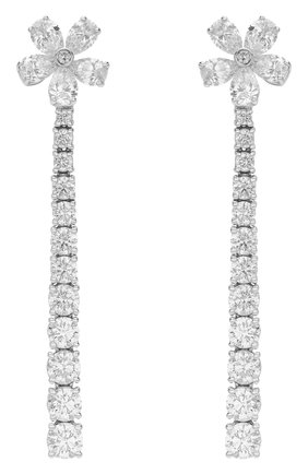 Женские серьги MERCURY бесцветного цвета, арт. ME20476/WG/FL | Фото 1 (Материал сплава: Белое золото; Драгоценные камни: Бриллианты)