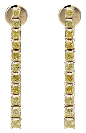 Женские серьги MERCURY бесцветного цвета, арт. ME24715/YG/CU | Фото 1 (Материал сплава: Желтое золото; Драгоценные камни: Бриллианты)