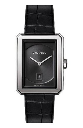 Женские часы boy-friend CHANEL бесцветного цвета по цене 366400 руб., арт. H4884 | Фото 1 Женские часы boy-friend CHANEL бесцветного цвета, арт. H4884 | Фото 1 (Механизм: Кварц; Материал корпуса: Сталь; Цвет циферблата: Чёрный)