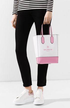 Женский сумка-тоут BALMAIN светло-розового цвета по цене 114500 руб., арт. TN0S452/LARE | Фото 2 Женский сумка-тоут BALMAIN светло-розового цвета, арт. TN0S452/LARE | Фото 2
