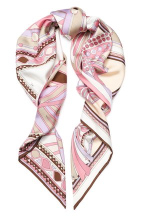 Женский шелковый платок EMILIO PUCCI фиолетового цвета по цене 51500 руб., арт. 0HGB66/0HM66 | Фото 1 Женский шелковый платок EMILIO PUCCI фиолетового цвета, арт. 0HGB66/0HM66 | Фото 1