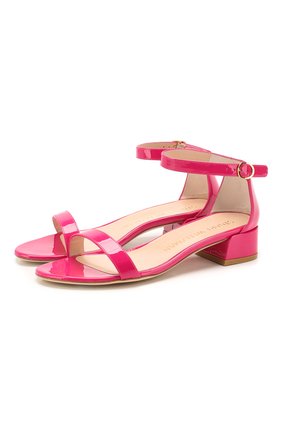 Женские кожаные босоножки STUART WEITZMAN фуксия цвета по цене 32250 руб., арт. S2736 | Фото 1 Женские кожаные босоножки STUART WEITZMAN фуксия цвета, арт. S2736 | Фото 1