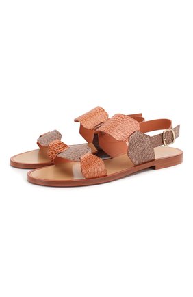 Женские сандалии из кожи аллигатора SANTONI светло-розового цвета по цене 56500 руб., арт. WHLK58736HI1T0HCP40/AMIS | Фото 1 Женские сандалии из кожи аллигатора SANTONI светло-розового цвета, арт. WHLK58736HI1T0HCP40/AMIS | Фото 1