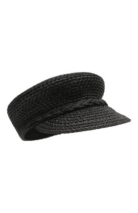 Женская кепи ERIC JAVITS черного цвета, арт. 13991/CAPITAN | Фото 1 (Материал: Текстиль, Синтетический материал, Пластик)