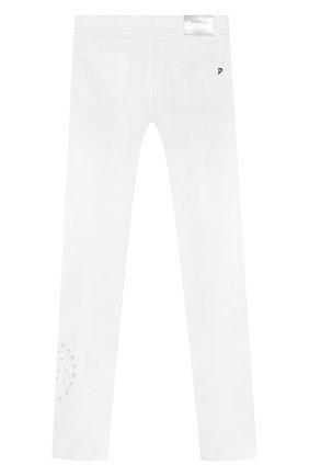 Детские джинсы DONDUP белого цвета по цене 15550 руб., арт. YP270/BSE027G/PTDW | Фото 2 Детские джинсы DONDUP белого цвета, арт. YP270/BSE027G/PTDW | Фото 2 (Материал внешний: Хлопок; Кросс-КТ: джинсы; Детали: Декор, Однотонный; Ростовка одежда: 12 лет | 152 см, 10 - 11 лет | 140 - 146см, 8 лет | 128 см, 13 - 15 лет | 158 см)