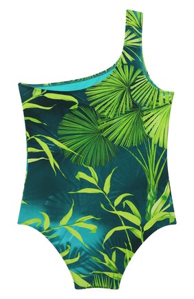 Детского слитный купальник VERSACE зеленого цвета по цене 17250 руб., арт. YC000396/A234851/8A-14A | Фото 2 Детского слитный купальник VERSACE зеленого цвета, арт. YC000396/A234851/8A-14A | Фото 2 (Материал внешний: Синтетический материал; Девочки Кросс-КТ: Купальники-пляж)