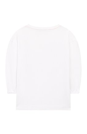 Детская хлопковый лонгслив EMILIO PUCCI белого цвета по цене 12800 руб., арт. 9M8173/MC960/10-14 | Фото 2 Детская хлопковый лонгслив EMILIO PUCCI белого цвета, арт. 9M8173/MC960/10-14 | Фото 2