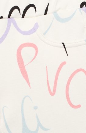 Детские леггинсы EMILIO PUCCI белого цвета, арт. 9M6020/ME540/10-14 | Фото 3 (Девочки Кросс-КТ: Леггинсы-одежда; Случай: Повседневный; Материал внешний: Вискоза)