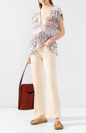 Женские джинсы ISABEL MARANT бежевого цвета по цене 33950 руб., арт. PA1649-20E010I/ELVIRA | Фото 2 Женские джинсы ISABEL MARANT бежевого цвета, арт. PA1649-20E010I/ELVIRA | Фото 2