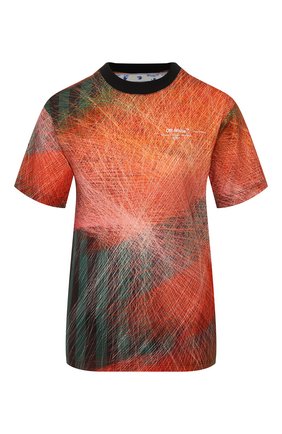 Женская хлопковая футболка OFF-WHITE оранжевого цвета по цене 39650 руб., арт. 0WAA049S20JER0072000 | Фото 1 Женская хлопковая футболка OFF-WHITE оранжевого цвета, арт. 0WAA049S20JER0072000 | Фото 1
