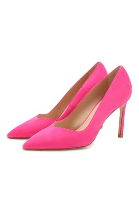 Женская замшевые туфли STUART WEITZMAN фуксия цвета по цене 28300 руб., арт. S5252 | Фото 1 Женская замшевые туфли STUART WEITZMAN фуксия цвета, арт. S5252 | Фото 1
