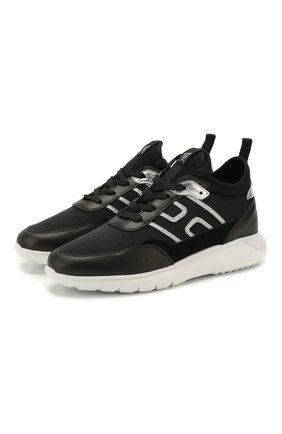 Женские текстильные кроссовки HOGAN черного цвета по цене 35800 руб., арт. HXW3710CR90NHJ | Фото 1 Женские текстильные кроссовки HOGAN черного цвета, арт. HXW3710CR90NHJ | Фото 1