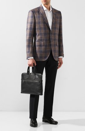 Мужская кожаная сумка для ноутбука BALLY черного цвета по цене 63800 руб., арт. CURIUS/00 | Фото 2 Мужская кожаная сумка для ноутбука BALLY черного цвета, арт. CURIUS/00 | Фото 2