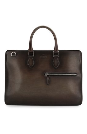 Мужской кожаный портфель BERLUTI темно-коричневого цвета по цене 199500 руб., арт. M196062 | Фото 1 Мужской кожаный портфель BERLUTI темно-коричневого цвета, арт. M196062 | Фото 1