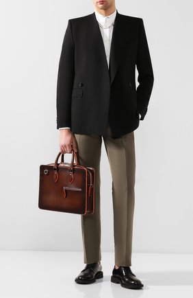Мужской кожаный портфель BERLUTI коричневого цвета по цене 275000 руб., арт. M202351 | Фото 2 Мужской кожаный портфель BERLUTI коричневого цвета, арт. M202351 | Фото 2