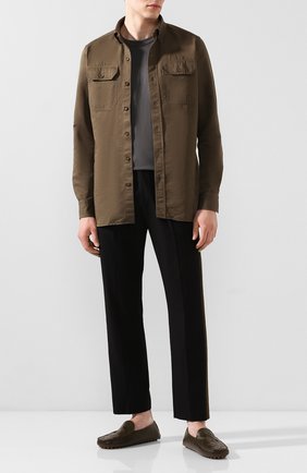 Мужские кожаные мокасины BOTTEGA VENETA хаки цвета по цене 45700 руб., арт. 608763/VBPU1 | Фото 2 Мужские кожаные мокасины BOTTEGA VENETA хаки цвета, арт. 608763/VBPU1 | Фото 2