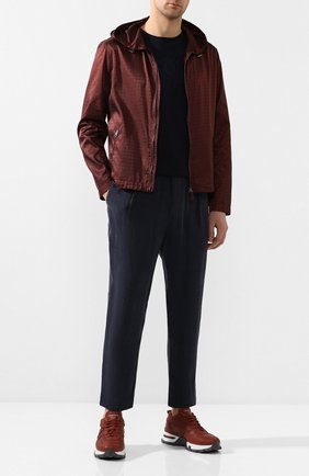Мужские брюки GIORGIO ARMANI темно-синего цвета по цене 72050 руб., арт. 0SGPP0B6/T01G0 | Фото 2 Мужские брюки GIORGIO ARMANI темно-синего цвета, арт. 0SGPP0B6/T01G0 | Фото 2 (Материал внешний: Купро, Растительное волокно; Случай: Повседневный)