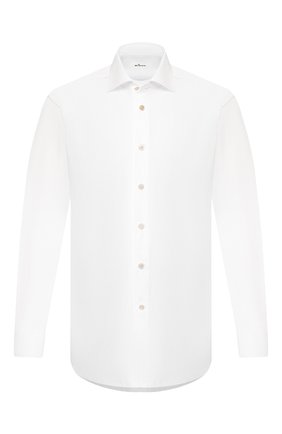 Мужская хлопковая сорочка KITON белого цвета по цене 72900 руб., арт. UCIH0660101 | Фото 1 Мужская хлопковая сорочка KITON белого цвета, арт. UCIH0660101 | Фото 1