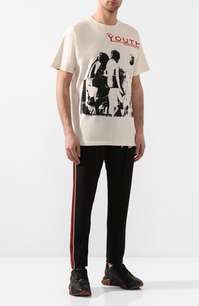 Мужская хлопковая футболка RAF SIMONS бежевого цвета по цене 22400 руб., арт. 201-121-19001 | Фото 2 Мужская хлопковая футболка RAF SIMONS бежевого цвета, арт. 201-121-19001 | Фото 2