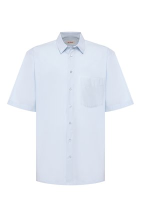 Мужская хлопковая рубашка RAF SIMONS голубого цвета по цене 51200 руб., арт. 201-295-10010 | Фото 1 Мужская хлопковая рубашка RAF SIMONS голубого цвета, арт. 201-295-10010 | Фото 1