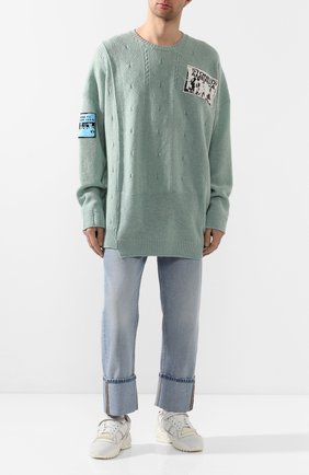 Мужской свитер RAF SIMONS голубого цвета по цене 77400 руб., арт. 201-834-50010 | Фото 2 Мужской свитер RAF SIMONS голубого цвета, арт. 201-834-50010 | Фото 2
