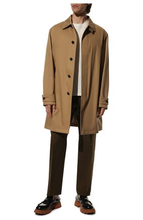 Мужские брюки из смеси хлопка и шелка TOM FORD хаки цвета по цене 85350 руб., арт. 774R24/610043 | Фото 2 Мужские брюки из смеси хлопка и шелка TOM FORD хаки цвета, арт. 774R24/610043 | Фото 2