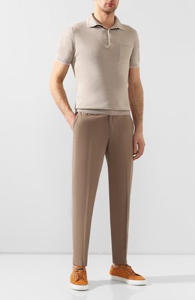 Мужские хлопковые брюки ERMENEGILDO ZEGNA бежевого цвета по цене 45600 руб., арт. UUI16/TT13 | Фото 2 Мужские хлопковые брюки ERMENEGILDO ZEGNA бежевого цвета, арт. UUI16/TT13 | Фото 2