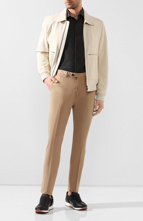 Мужская хлопковая рубашка Z ZEGNA серого цвета по цене 19900 руб., арт. VU212/ZCSF1 | Фото 2 Мужская хлопковая рубашка Z ZEGNA серого цвета, арт. VU212/ZCSF1 | Фото 2 (Длина (для топов): Стандартные; Рукава: Длинные; Материал внешний: Хлопок; Случай: Повседневный; Мужское Кросс-КТ: Рубашка-одежда; Манжеты: На пуговицах; Воротник: Акула; Принт: Однотонные)