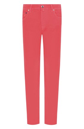 Мужские хлопковые брюки VILEBREQUIN розового цвета, арт. VBMP0001-02016-S | Фото 1 (Материал внешний: Хлопок; Длина (брюки, джинсы): Стандартные; Случай: Повседневный; Стили: Кэжуэл; Силуэт М (брюки): Чиносы)