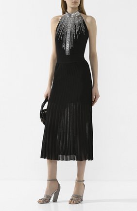 Женская юбка из вискозы BALMAIN черного цвета по цене 116500 руб., арт. TF04476/K078 | Фото 2 Женская юбка из вискозы BALMAIN черного цвета, арт. TF04476/K078 | Фото 2
