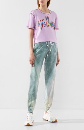 Женская хлопковая футболка M MISSONI сиреневого цвета по цене 11850 руб., арт. 2DL00022/2J000Z | Фото 2 Женская хлопковая футболка M MISSONI сиреневого цвета, арт. 2DL00022/2J000Z | Фото 2