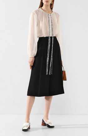 Женская блузка LANVIN кремвого цвета по цене 59950 руб., арт. RW-T0653T-4505-E20 | Фото 2 Женская блузка LANVIN кремвого цвета, арт. RW-T0653T-4505-E20 | Фото 2