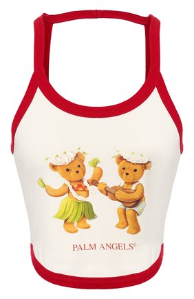 Женская хлопковый топ PALM ANGELS белого цвета по цене 21650 руб., арт. PWAD029S20JER0010360 | Фото 1 Женская хлопковый топ PALM ANGELS белого цвета, арт. PWAD029S20JER0010360 | Фото 1