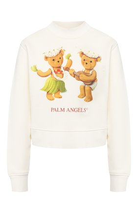 Женская хлопковый свитшот PALM ANGELS белого цвета по цене 31900 руб., арт. PWBA016S20FLE0070360 | Фото 1 Женская хлопковый свитшот PALM ANGELS белого цвета, арт. PWBA016S20FLE0070360 | Фото 1
