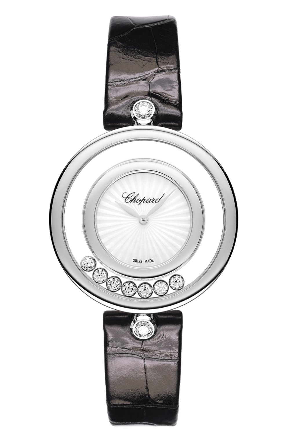 Женские часы happy diamonds icons round CHOPARD перламутрового цвета, арт. 209426-1001 | Фото 1