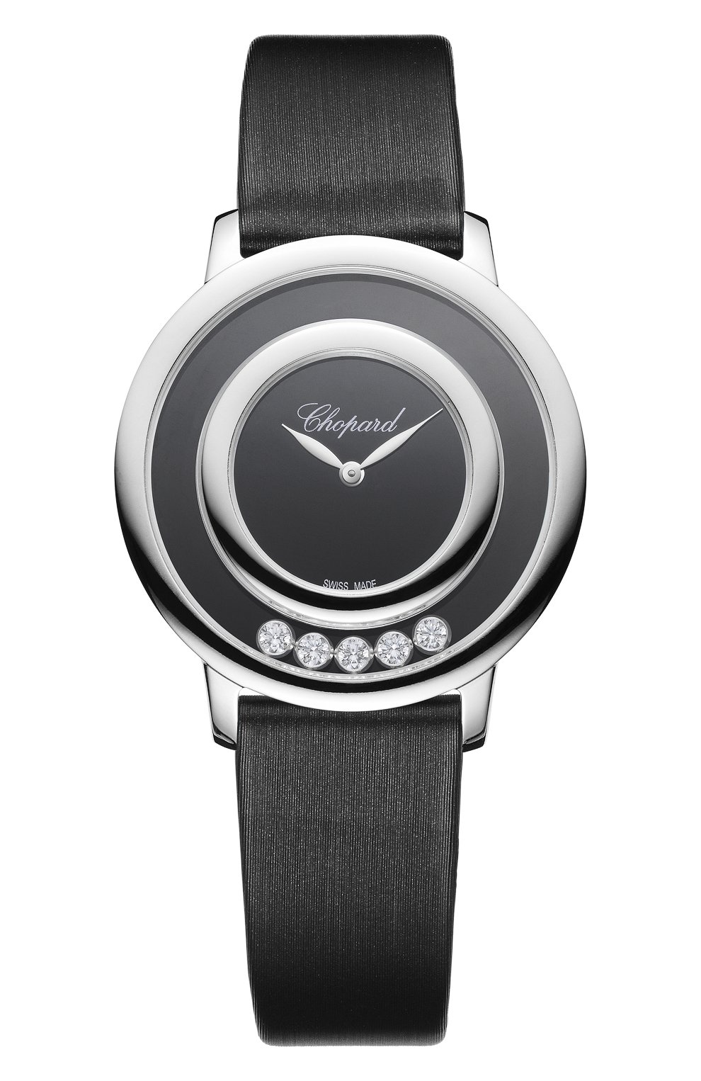 Женские часы happy diamonds icons round onyx CHOPARD черного цвета, арт. 209429-1102 | Фото 1