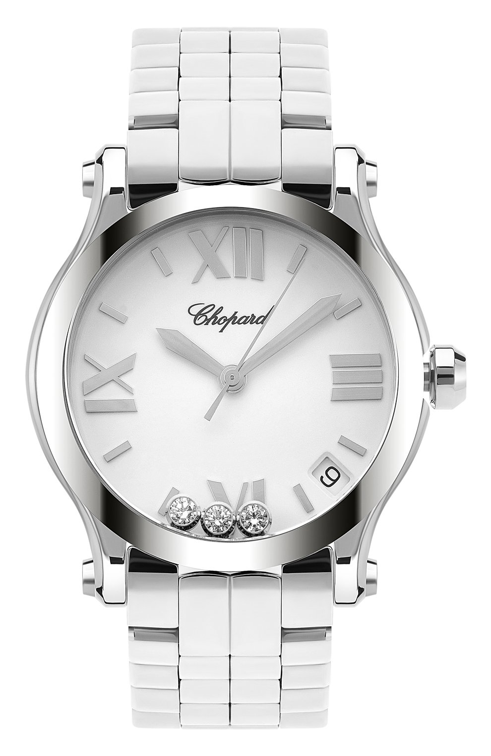Женские часы happy sport CHOPARD белого цвета, арт. 278477-3013 | Фото 1